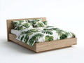 Doppelbett Holz 210 x 188 x 86 cm - Naturholz - modernes Design für Schlafzimmer
