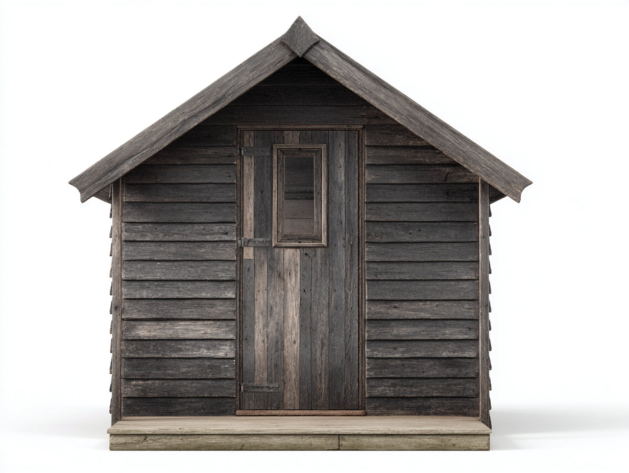 Gartenhäuser aus Holz 220 x 180 x 240 cm - Dunkelbraun - rustikales Design mit Satteldach für den Garten