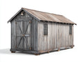 Gartenhäuser Gerätehaus Holz 500x240x260 cm - Grau-Naturholz - rustikaler Stil mit 2 Türen