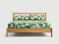 Doppelbett Holzrahmen 200x180x90 cm - Eiche - skandinavisches Schlafzimmerdesign