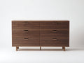 Kommode mit Schubladen aus Holzwerkstoff 140x45x85 cm - Dunkelbraun - 6 Schubladen im modernen Stil