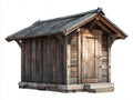 Gartenhäuser aus Massivholz 220x180x230 cm - Braun und Dunkelgrau - Gerätehaus mit Einzeltür und Satteldach