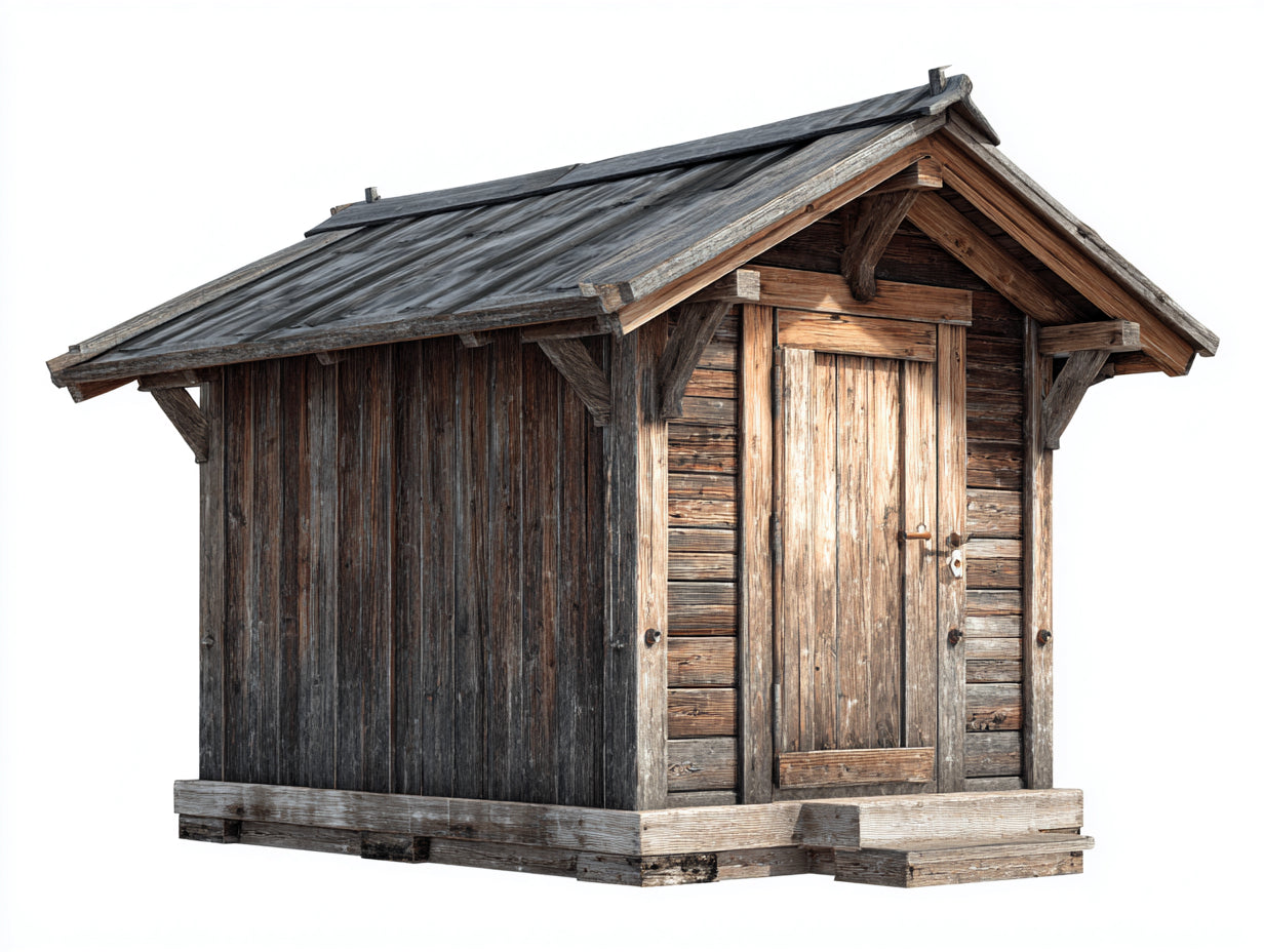 Gartenhäuser aus Massivholz 220x180x230 cm - Braun und Dunkelgrau - Gerätehaus mit Einzeltür und Satteldach