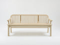 Gartenbank Holz 150x60x88 cm - Naturholz - klassische Outdoor Sitzbank mit Armlehnen