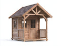 Gartenhäuser aus Massivholz 260x220x270 cm - Braun und Dunkelbraun - Gartenhaus mit Veranda und Satteldach